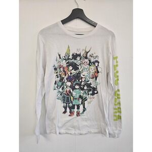 My Hero Academia Shirt Mens Small White Class 1A Long Sleeve Plus Ultra Anime